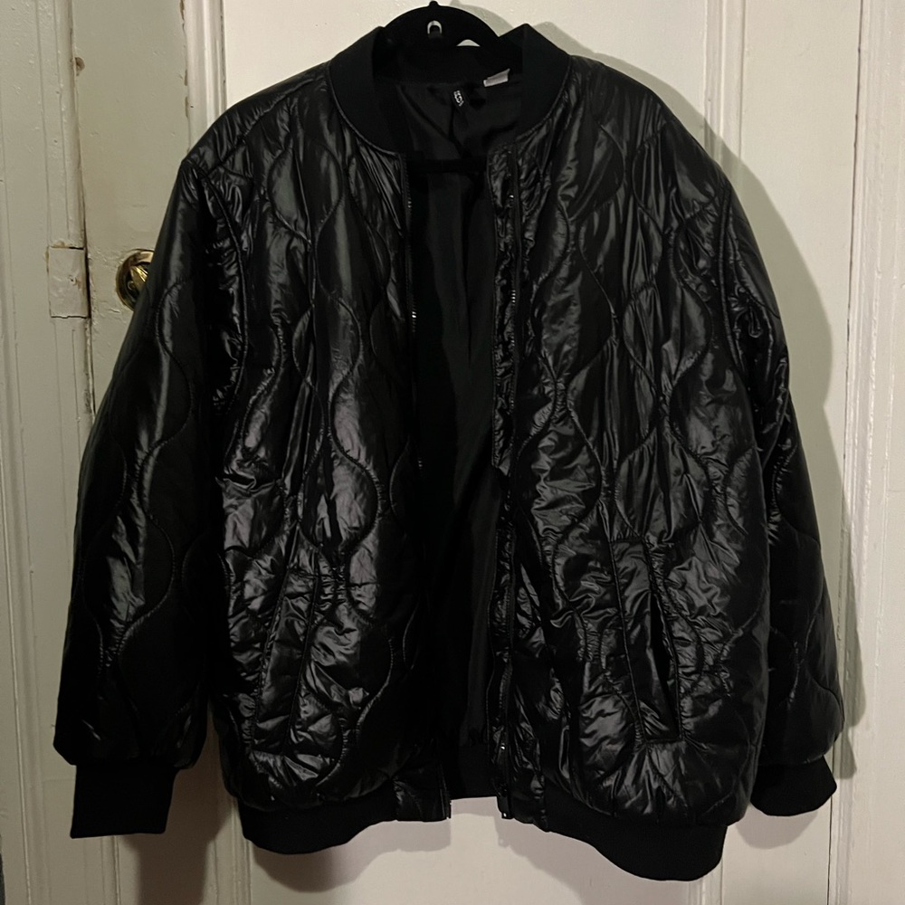Men’s Black puffer bomber jacket coat